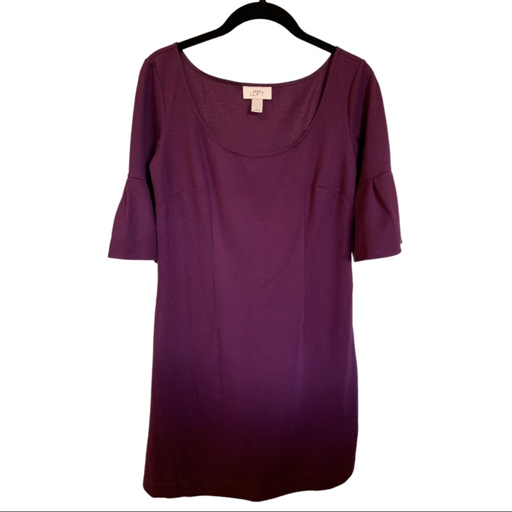 Purple 3/4 bell sleeve dress size 2 from Ann Taylor
